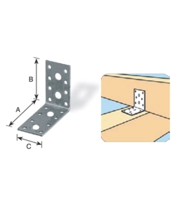 Giunto ad angolo 90 x 90 x 40 mm.