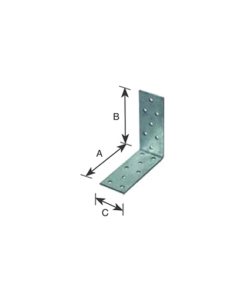 Giunto ad angolo forato 100 x 100 x 40 mm.