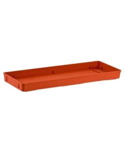 Sottocassetta/sottovaso per gerani colore cotto - lungo 30 cm.