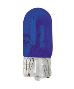 Lampada con zoccolo vetro - (w5w) - 5w - w2,1x9,5d - 2 pz  - d/blister - blu  58360