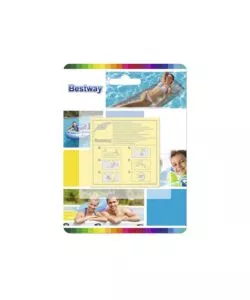 10 pezzi toppa di riparazione per piscina fuori terra , 6,35x6,35 cm - bestway 62068