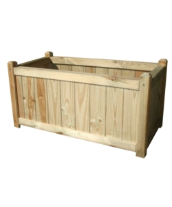 Fioriera da giardino 'cipro' in legno assemblata, 40x80x40 h cm