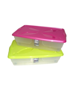 Contenitore in plastica con coperchio bama "light piccolo" litri 24, 60x40x15 cm