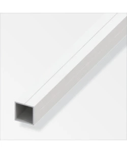 Tubo quadrato 11,5x1 pvc bianco - 1 metro.