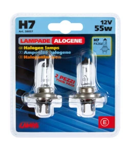 Coppia lampade h7 12v 55w twin d/blister  58057