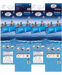 Piscina fuori terra rettangolare bestway "splash frame" con struttura in metallo 300x201x66 cm - cod. 56404