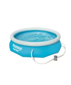 PISCINA GONFIABILE AUTOPORTANTE ROTONDA 'FAST SET' 305X76 CM CON POMPA E FILTRO A CARTUCCIA - COD. 57270