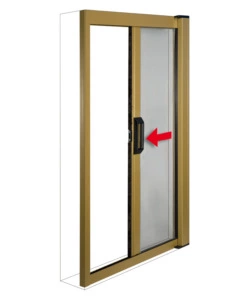 Zanzariera per porte bronzo 'sottile' orizzontale, 160x250 cm