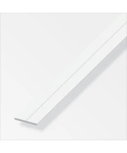 Barra piatta 11.5x2 pvc bianco - 1 metro.