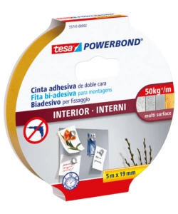 Nastro biadesivo per interni "extra strong", 5 mt x 19 mm - tesa