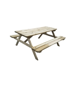 Set da giardino con tavolo da picnic in legno 179x150x70 cm.