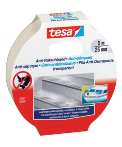 Nastro antiscivolo anti-slip trasparente, 25 mm x 5 mt - tesa