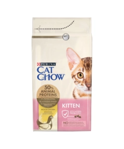 Crocchette per gatto kitten 'cat chow' al pollo, 1,5 kg - purina