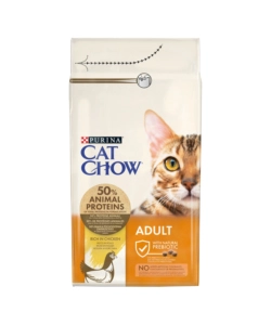 Crocchette per gatto adulto 'cat chow' al pollo, 1,5 kg - purina