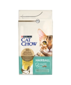 Crocchette per gatto adulto 'cat chow hairball'  al pollo, 1,5 kg - purina