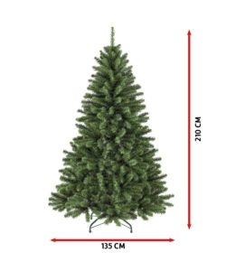 Albero di natale "dolomiti" con 814 rami ad aggancio, 210 cm