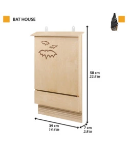 Casetta per pipistrelli in legno 'bat house', 39x7x58 cm - ferplast