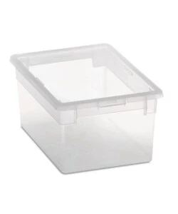 Contenitore multiuso con coperchio 'light box m/2' trasparente 19,5x28x13,2 cm