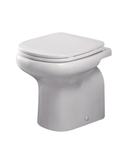 Vaso wc a terra in ceramica bianco 'serie touring'.