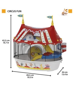 Gabbia per criceti 'circus fun', 49,5x34x42,5 cm - ferplast