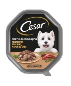 Cesar - umido per cani manzo e tacchino 150 gr