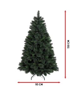 Albero di natale "glisten" con 495 rami ad aggancio, 150 cm