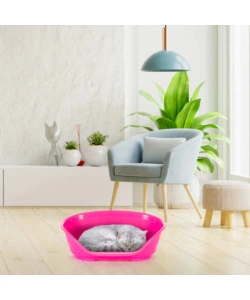 Cuccia da interno per cani e gatti "siesta deluxe 2" fucsia, 49x36x17,5 cm - ferplast