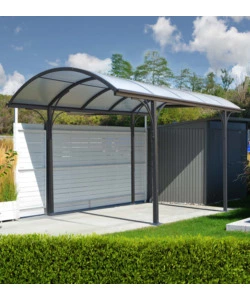 Carport auto in alluminio e policarbonato euro garden 1 posto 4,85x3,00x2,53 mt