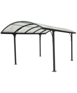 Carport auto in alluminio e policarbonato eurogarden 1 posto 4,85x3,00x2,53 mt