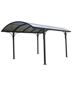 Carport auto in alluminio e policarbonato euro garden 1 posto 4,85x3,00x2,53 mt