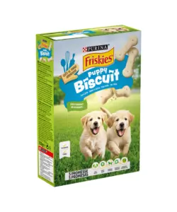 Biscotti per cani purina friskies 'puppy biscuit' per cuccioli di tutte le taglie con latte 350 gr