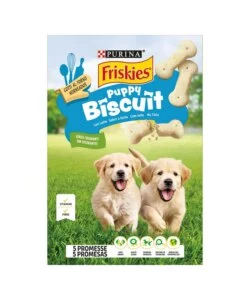 Biscotti per cani purina friskies "puppy biscuit" per cuccioli di tutte le taglie con latte 350 gr