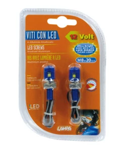 Coppia viti blu .luce bianca  90171