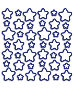 Stickers foam m glow 3d stars  - decoro crearreda.