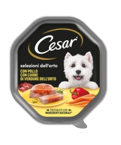 Cesar - umido per cani pollo e cuore di verdure 150 gr