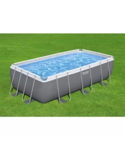 Piscina fuori terra rettangolare bestway "power steel" 404x201x100 cm con pompa, filtro e scaletta - cod. 56441-new.