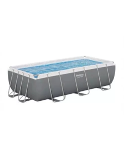 Piscina fuori terra rettangolare bestway "power steel" 404x201x100 cm con pompa, filtro e scaletta - cod. 56441-new.