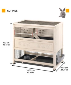 Conigliera in legno 'cottage', 107,5x61,5x102 cm - ferplast