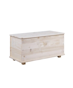 Baule portatutto in legno con piedini con capacitÀ 90 litri, 90x45x45 cm