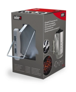 Kit ciminiera di accensione weber per barbecue a carbonella + 2 kg di bricchetti