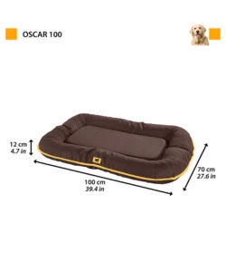 Cuscino per cani 'oscar 100' marrone, 100x70x12 cm - ferplast