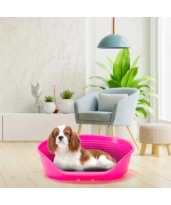 Cuccia da interno per cani e gatti "siesta deluxe 6" fucsia, 70,5x52x23,5 cm - ferplast