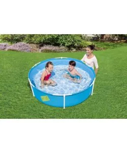 Piscina fuori terra rotonda per bambini bestway "la mia prima piscina steel frame" 152x38 cm - cod. 56283