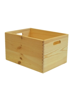 Scatola multiuso senza coperchio 'wood box' in legno marrone chiaro, 40x30x24 cm