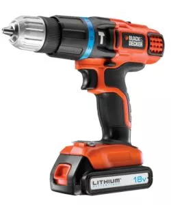 Trapano avvitatore a percussione black + decker 'bdchd18kb' con doppia batteria 18v