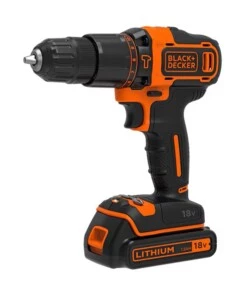 Kit valigetta trapano avvitatore a percussione a batteria black+decker "bdchd18kb" 40 nm 2 x 18v