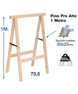 Cavalletto in pino professionale - 73,5 x 100 cm.