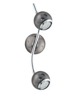 Bimeda - barra 2 x 2,5w gu10led  acciaio/nickel