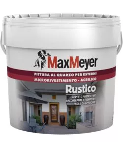 Pittura al quarzo rustico max mayer 'quarzo bianco' colore bianco, 2,5 litri