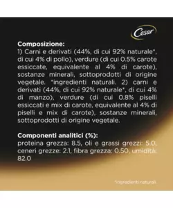 Cesar - umido per cani in gelatina, 4 pz